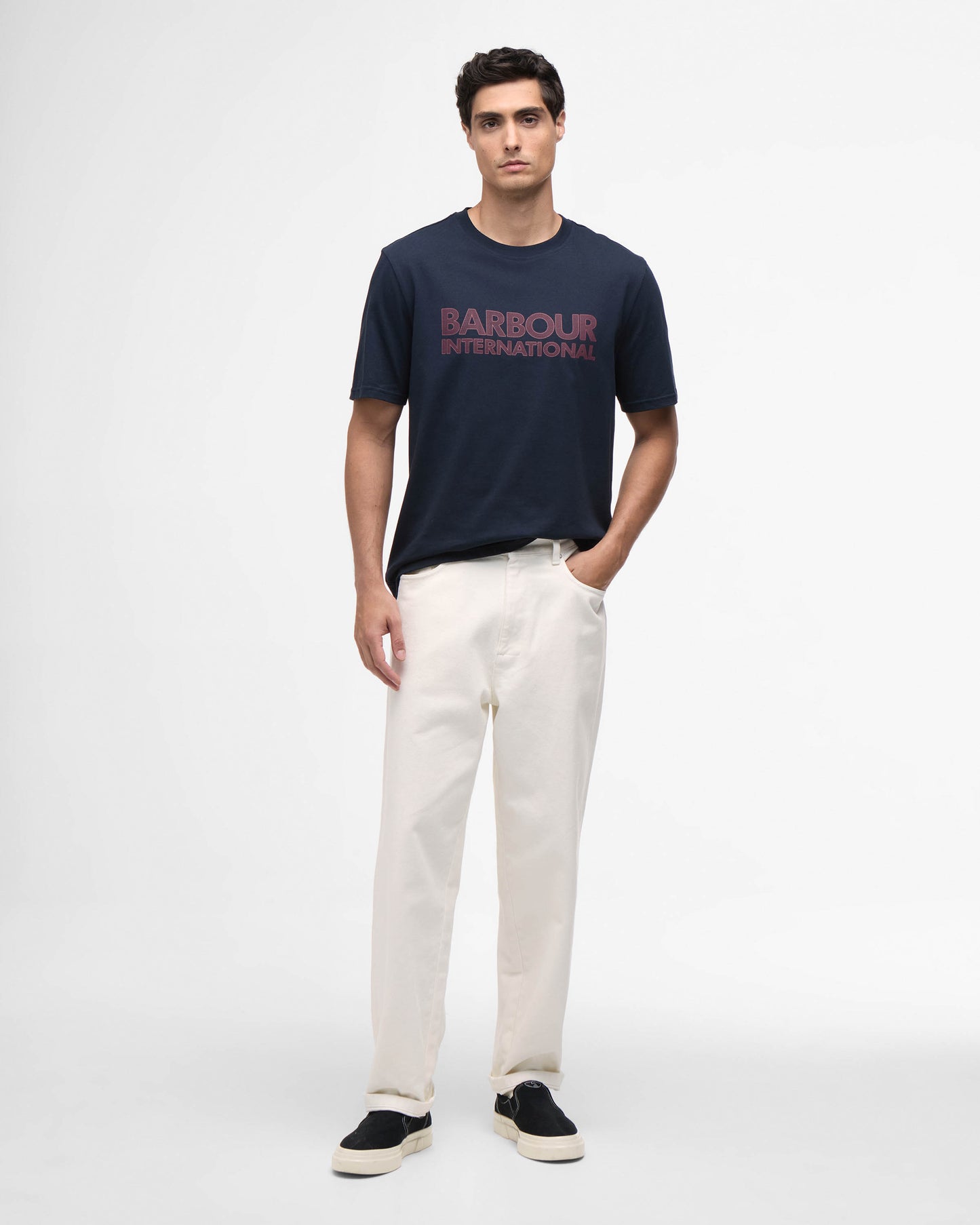 Barbour International Mens Essential Graphic T-Shirt - Navy