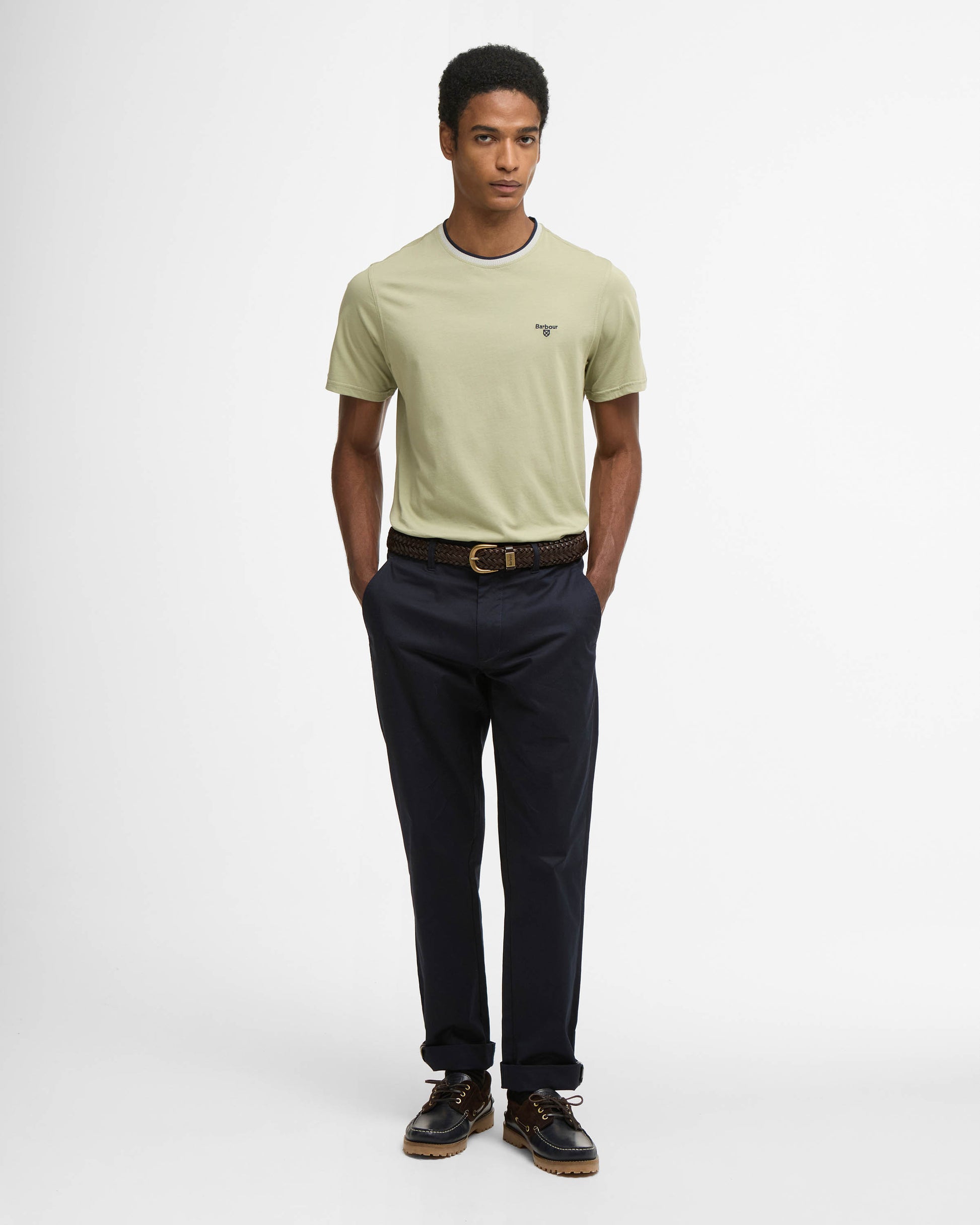 Barbour Cornsay Mens Tailored T-Shirt - Sea Green | CHO | Designer Mens T-Shirts