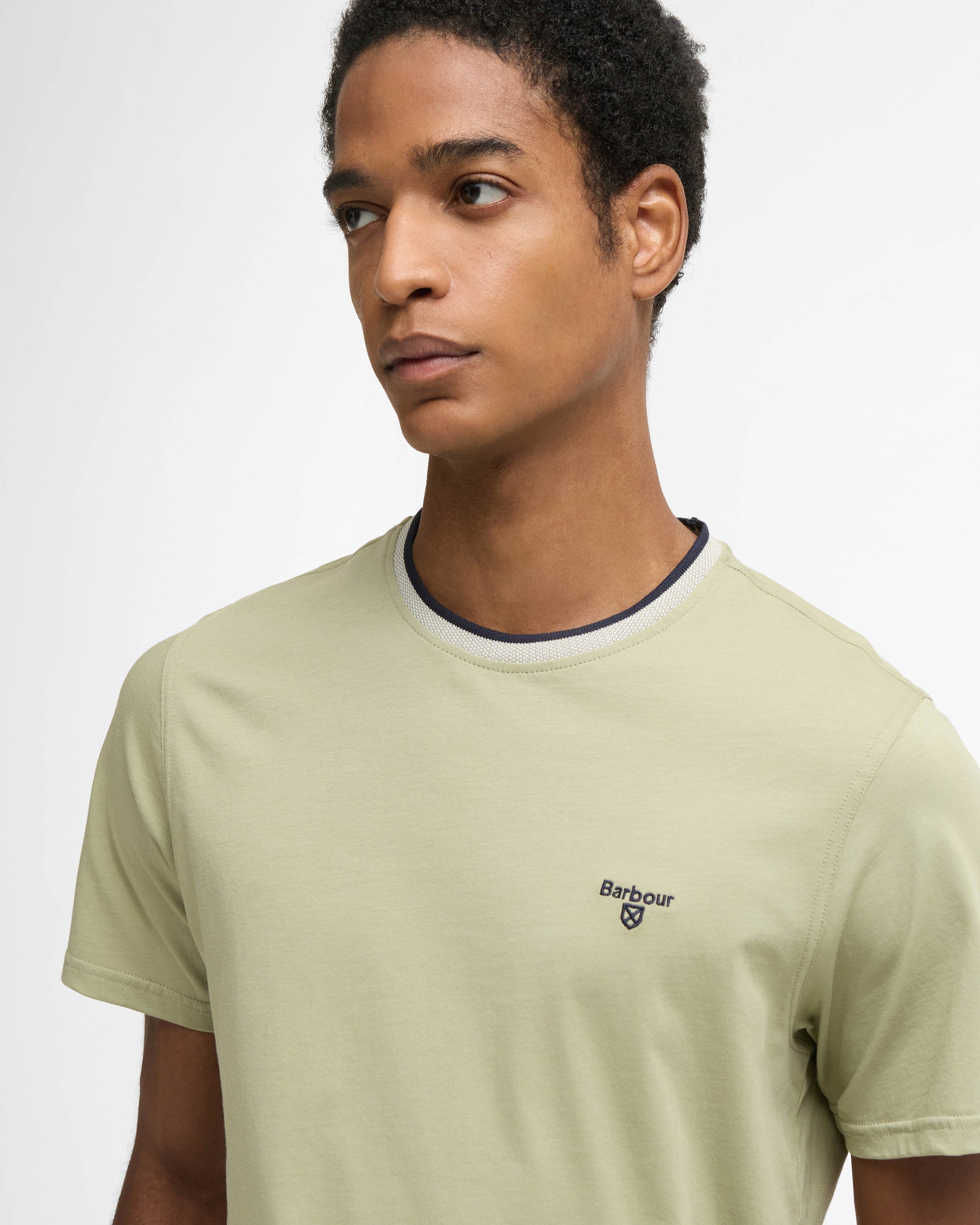 Barbour Cornsay Mens Tailored T-Shirt - Sea Green | CHO | Designer Mens T-Shirts
