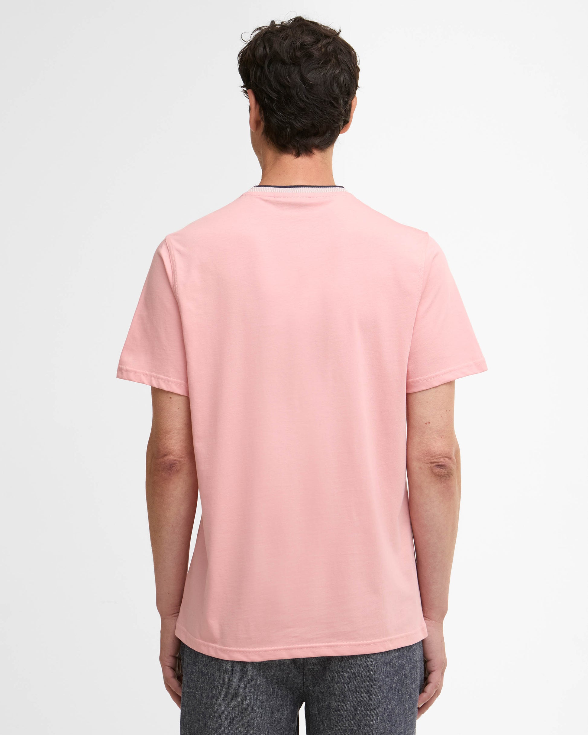 Barbour Cornsay Mens Tailored T-Shirt - Mineral Pink | CHO | Designer Mens T-Shirts