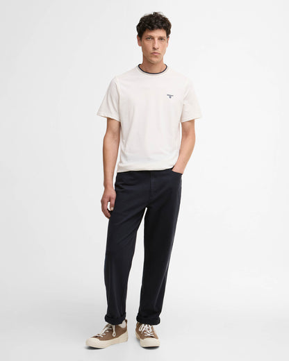 Barbour Cornsay Mens Tailored T-Shirt - Whisper White | CHO | Designer Mens T-Shirts