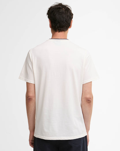 Barbour Cornsay Mens Tailored T-Shirt - Whisper White | CHO | Designer Mens T-Shirts