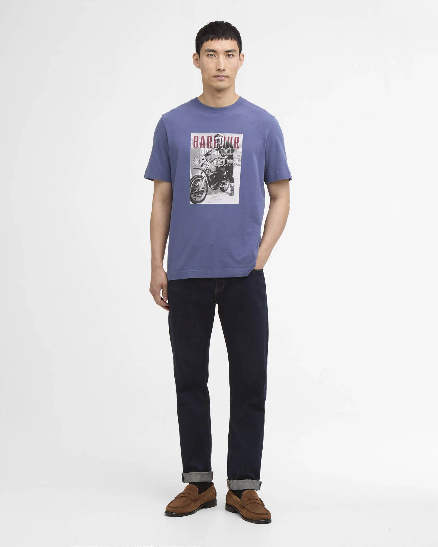 Barbour International Arnes Mens Photographic T-Shirt - Oceana | CHO | Designer Mens T-Shirts
