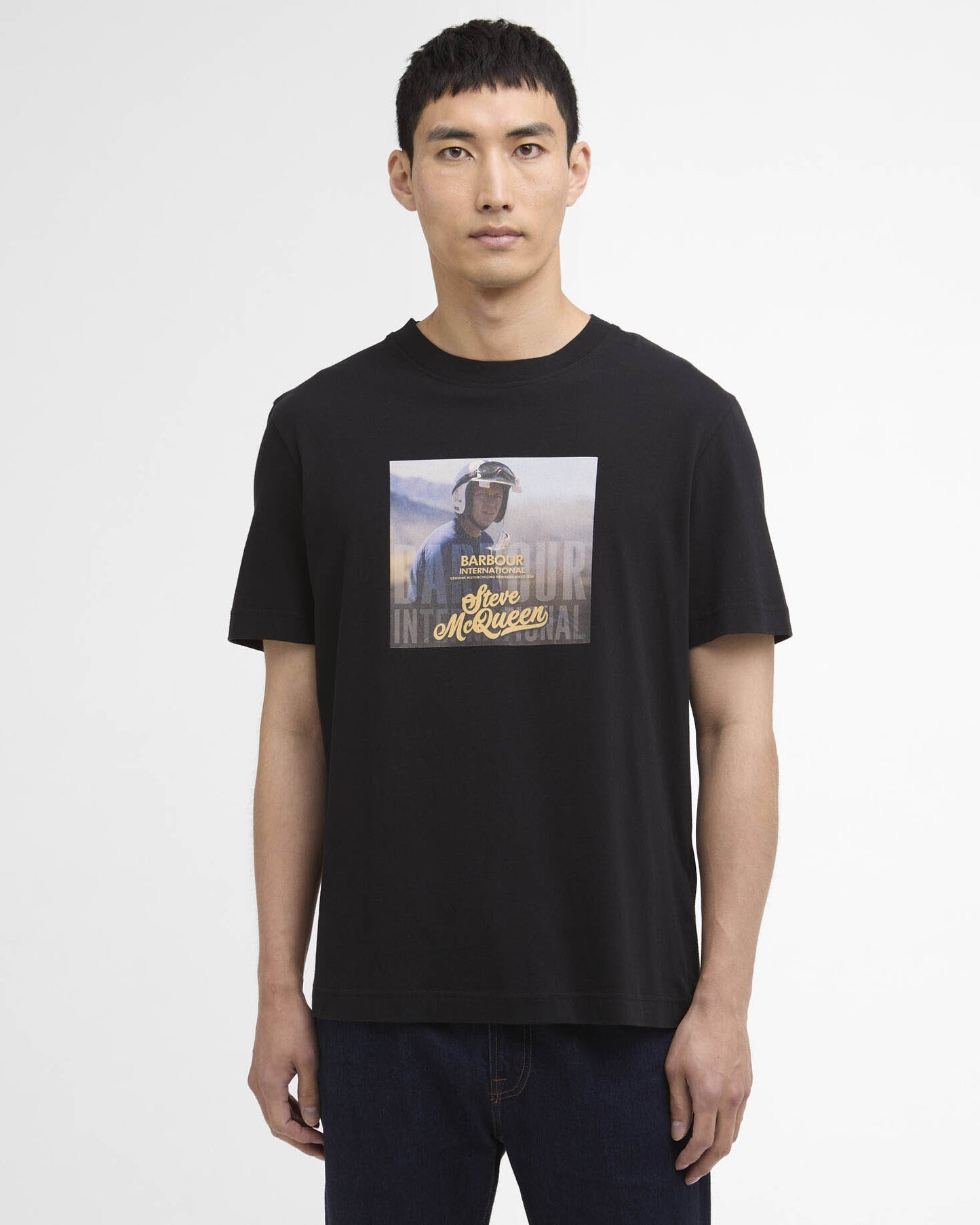 Barbour International Walde Mens Photographic T-Shirt - Black | CHO | Designer Mens T-Shirts