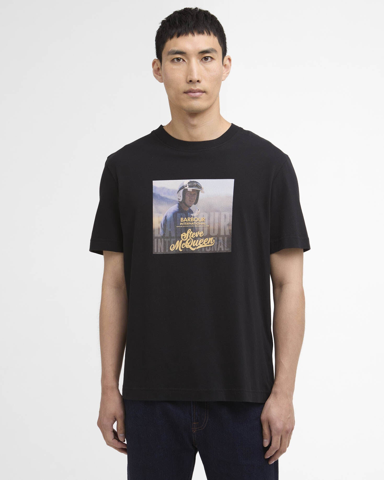 Barbour International Walde Mens Photographic T-Shirt - Black | CHO | Designer Mens T-Shirts
