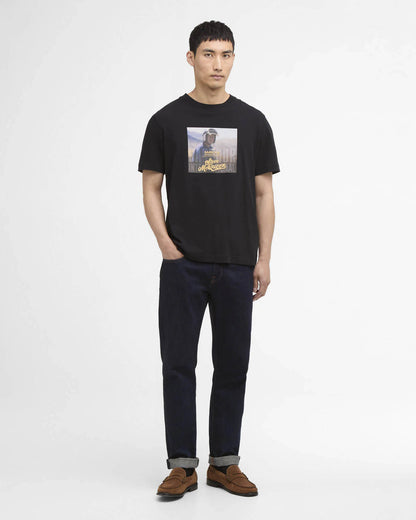 Barbour International Walde Mens Photographic T-Shirt - Black | CHO | Designer Mens T-Shirts