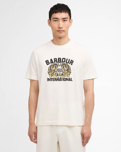 Barbour International Talisman Mens Graphic T-Shirt - Whisper White | CHO | Designer Mens T-Shirts