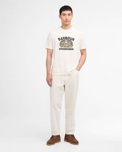 Barbour International Talisman Mens Graphic T-Shirt - Whisper White | CHO | Designer Mens T-Shirts