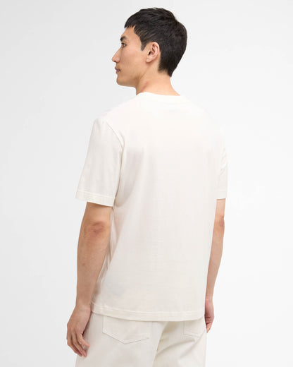 Barbour International Shifter Mens Graphic Print T-Shirt - Whisper White | CHO | Designer Mens T-Shirts