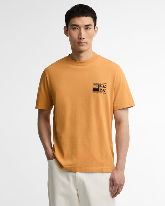 Barbour International Steve McQueen Grange Mens Graphic T-Shirt - Honey front