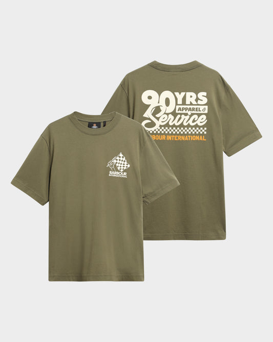 Barbour International Herman Mens Graphic T-Shirt - Mid Olive