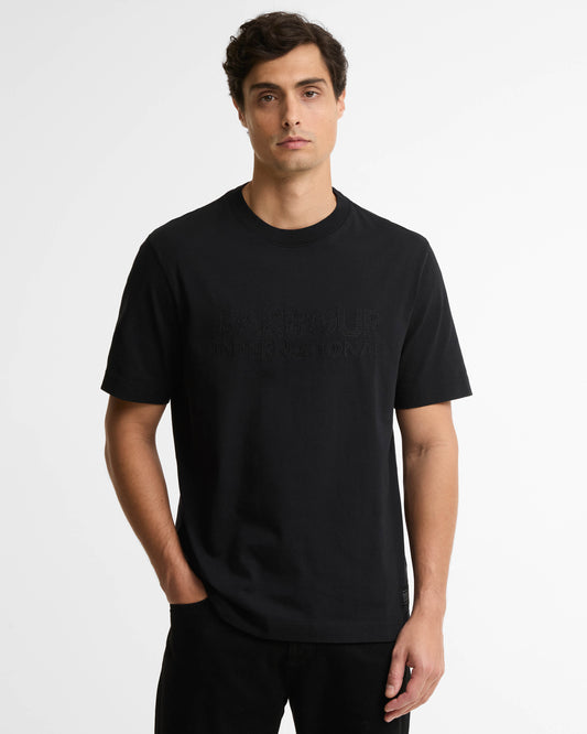 Barbour International Mens 90th Anniversary T - Shirt - Black | CHO | Designer Mens T - Shirts