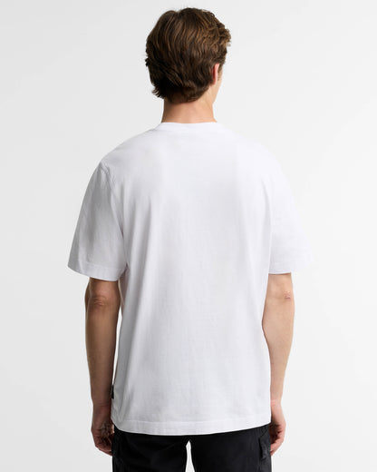 Barbour International Mens 90th Anniversary T - Shirt - White | CHO | Designer Mens T - Shirts