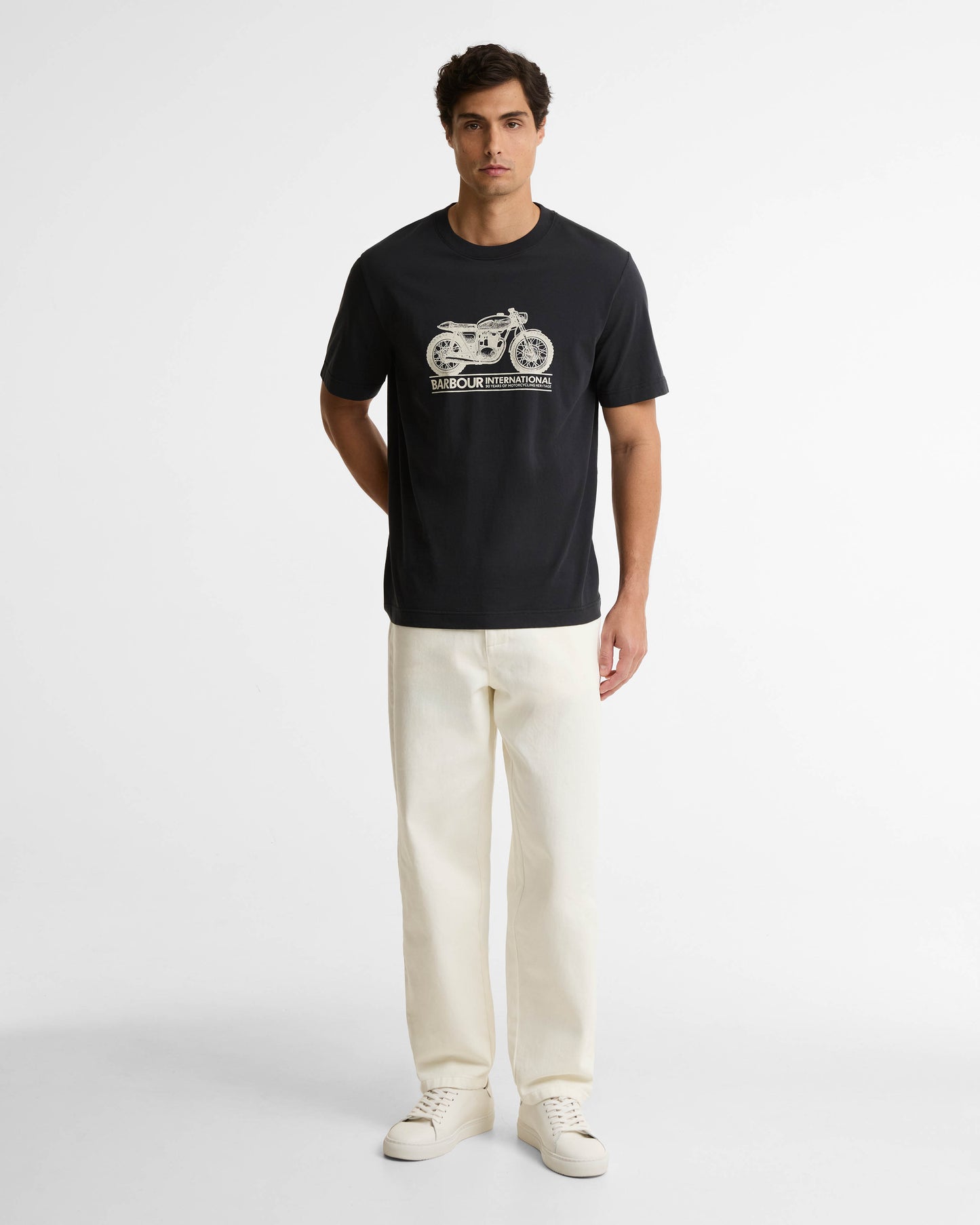 Barbour International Triton Mens T - Shirt - Black | CHO | Designer Mens T - Shirts