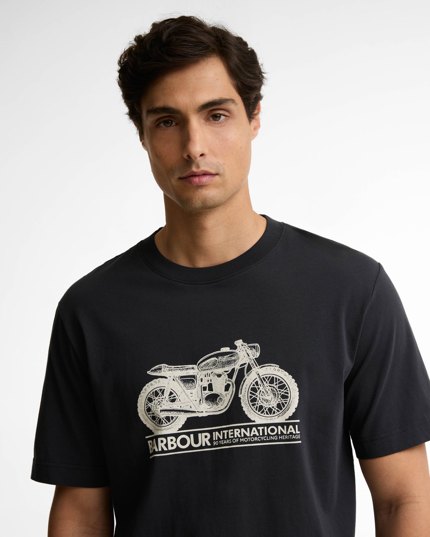 Barbour International Triton Mens T - Shirt - Black | CHO | Designer Mens T - Shirts