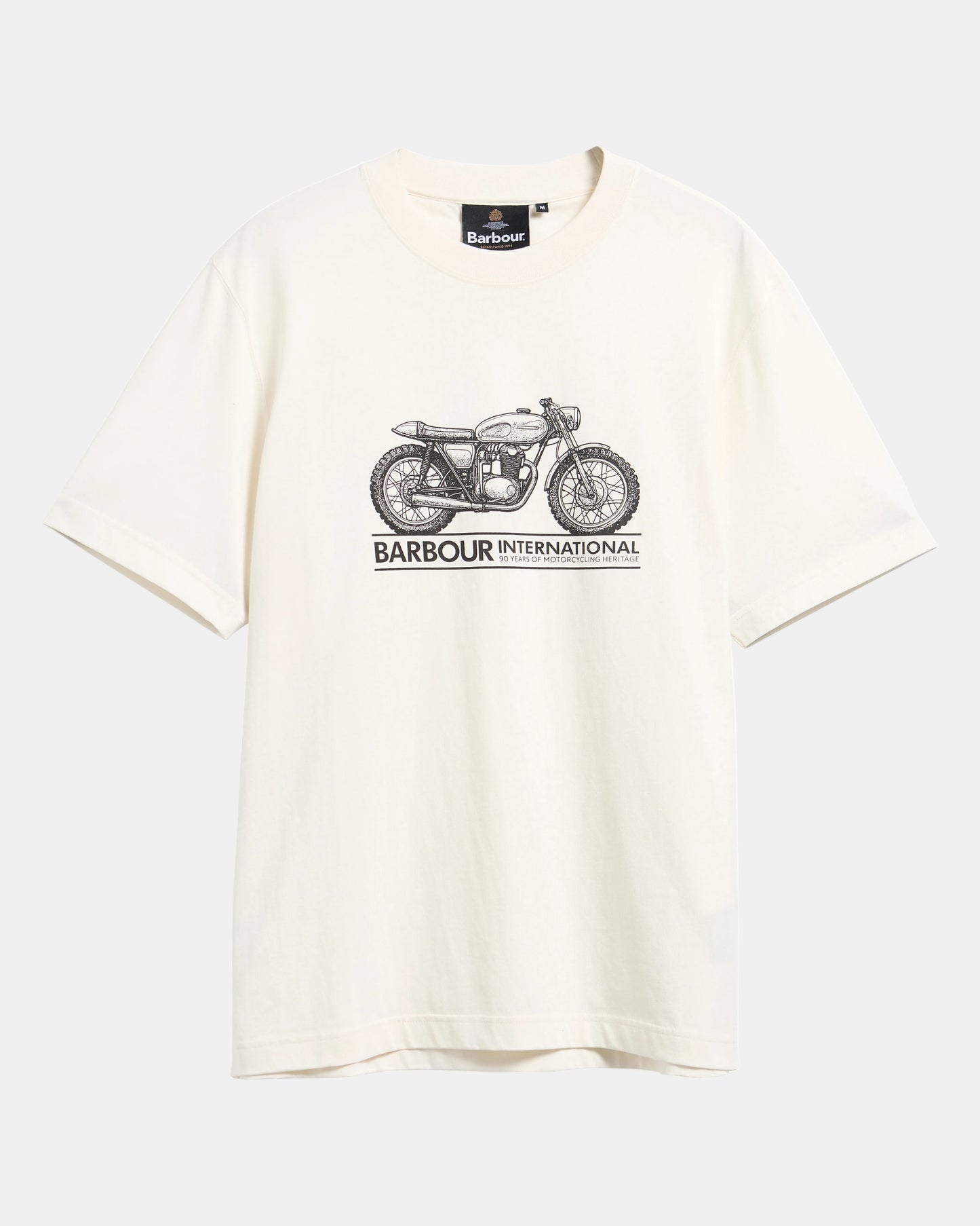 Barbour International Triton Mens T - Shirt - Whisper White | CHO | Designer Mens T - Shirts