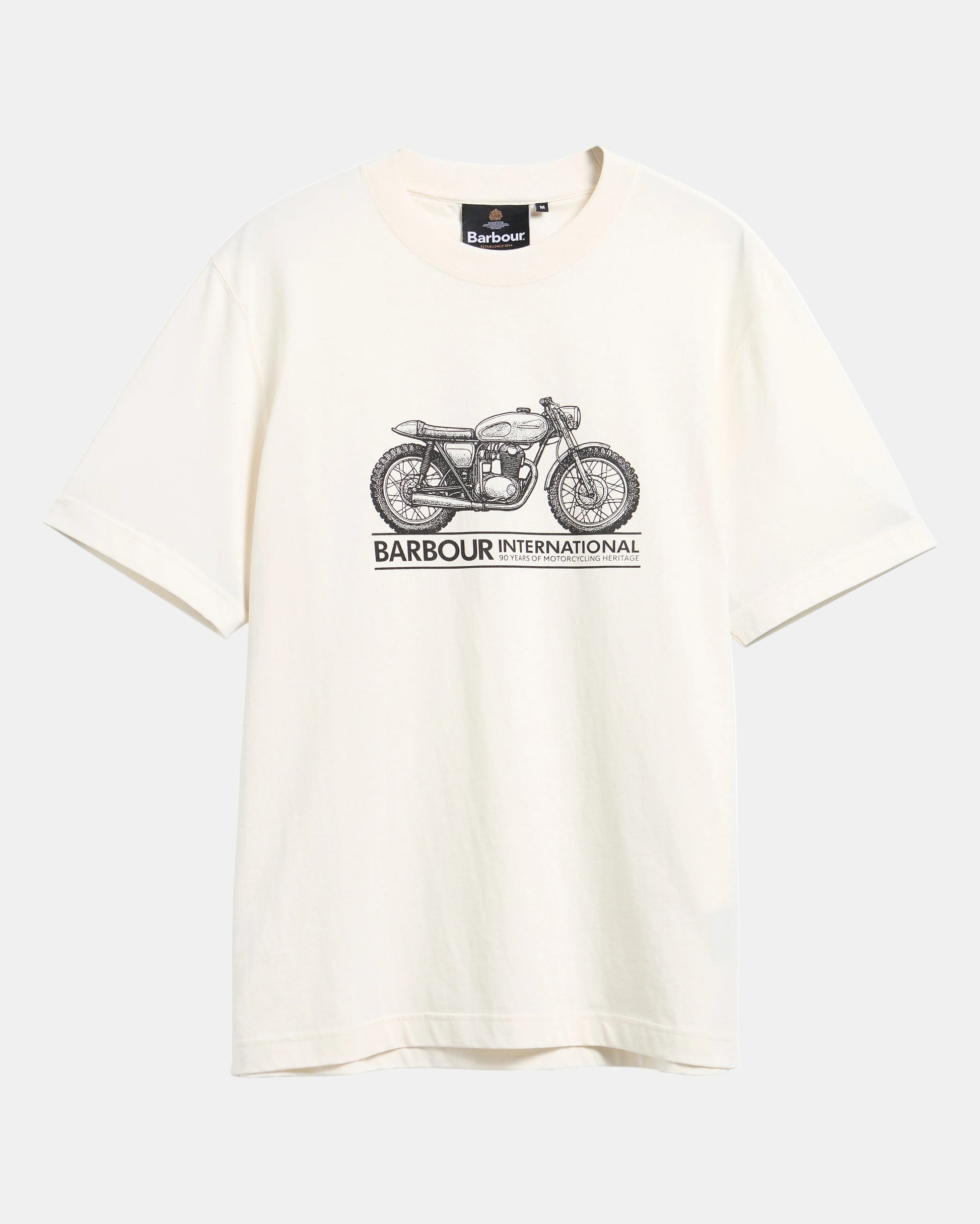 Barbour International Triton Mens T - Shirt - Whisper White | CHO | Designer Mens T - Shirts