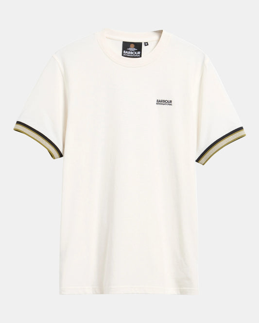 Barbour International Newport Mens Tipped T-Shirt - Whisper White