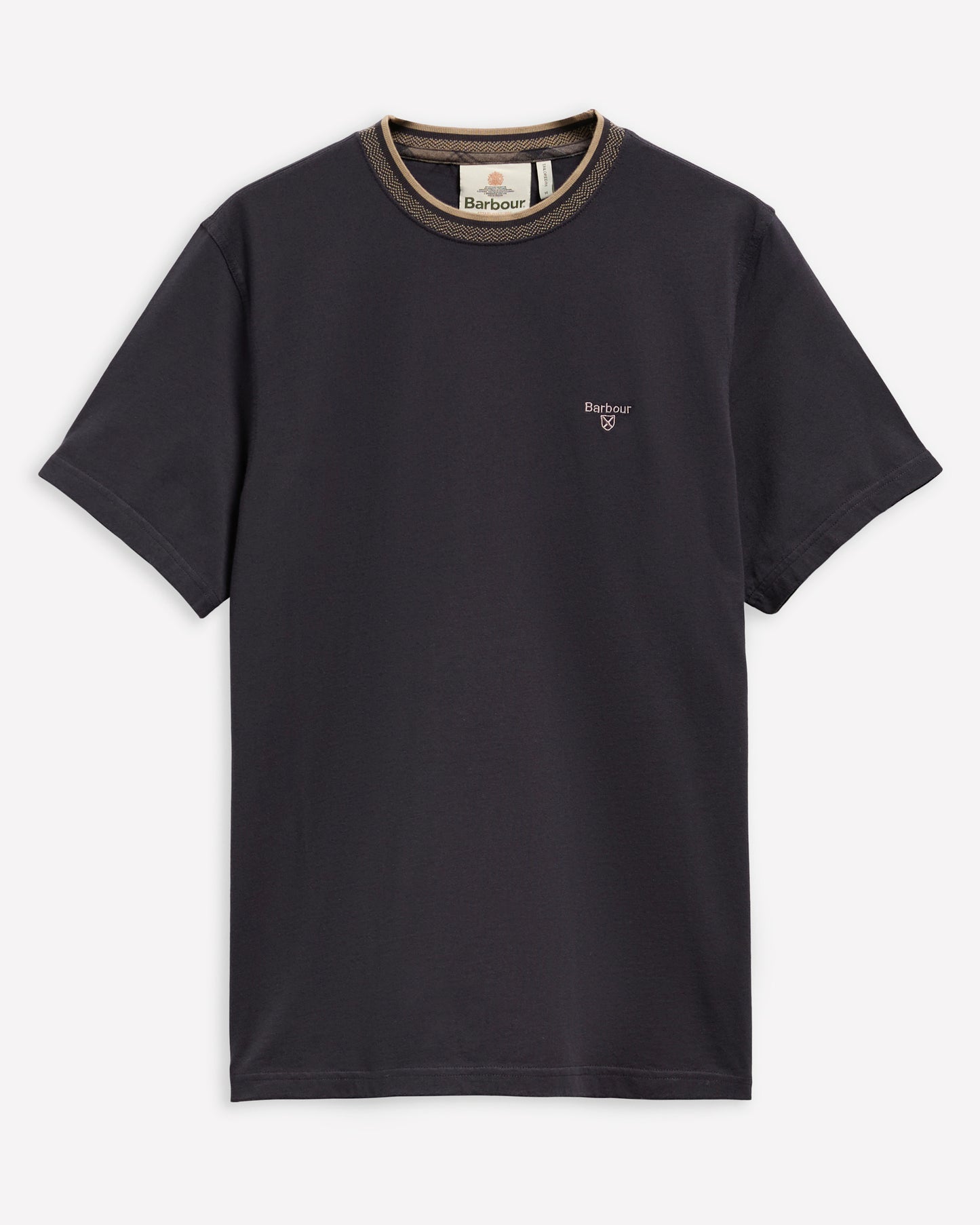 Barbour Straiton Mens Tailored Tipped T-Shirt - Whisper White