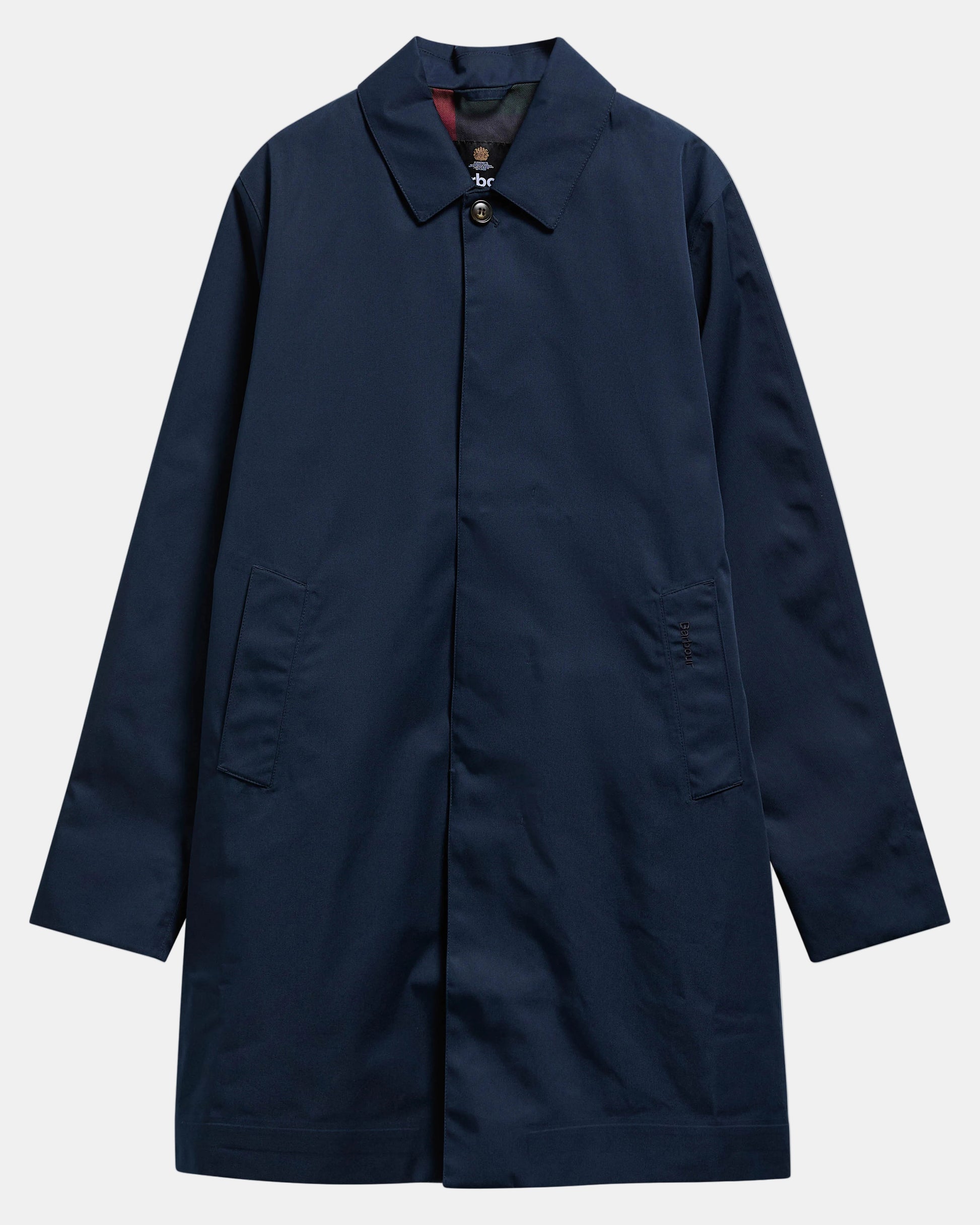 Barbour Lorden Mens Showerproof Mac - Navy | CHO | Designer Mens Coats & Jackets