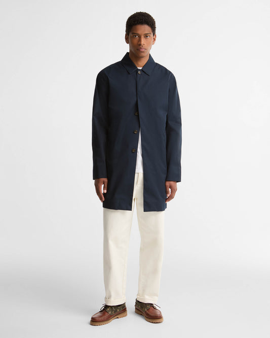 Barbour Lorden Mens Showerproof Mac - Navy | CHO | Designer Mens Coats & Jackets