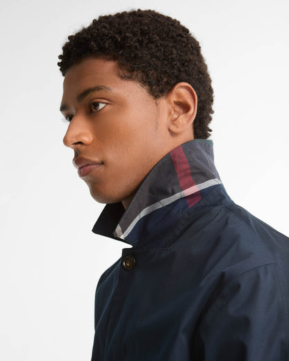 Barbour Lorden Mens Showerproof Mac - Navy | CHO | Designer Mens Coats & Jackets