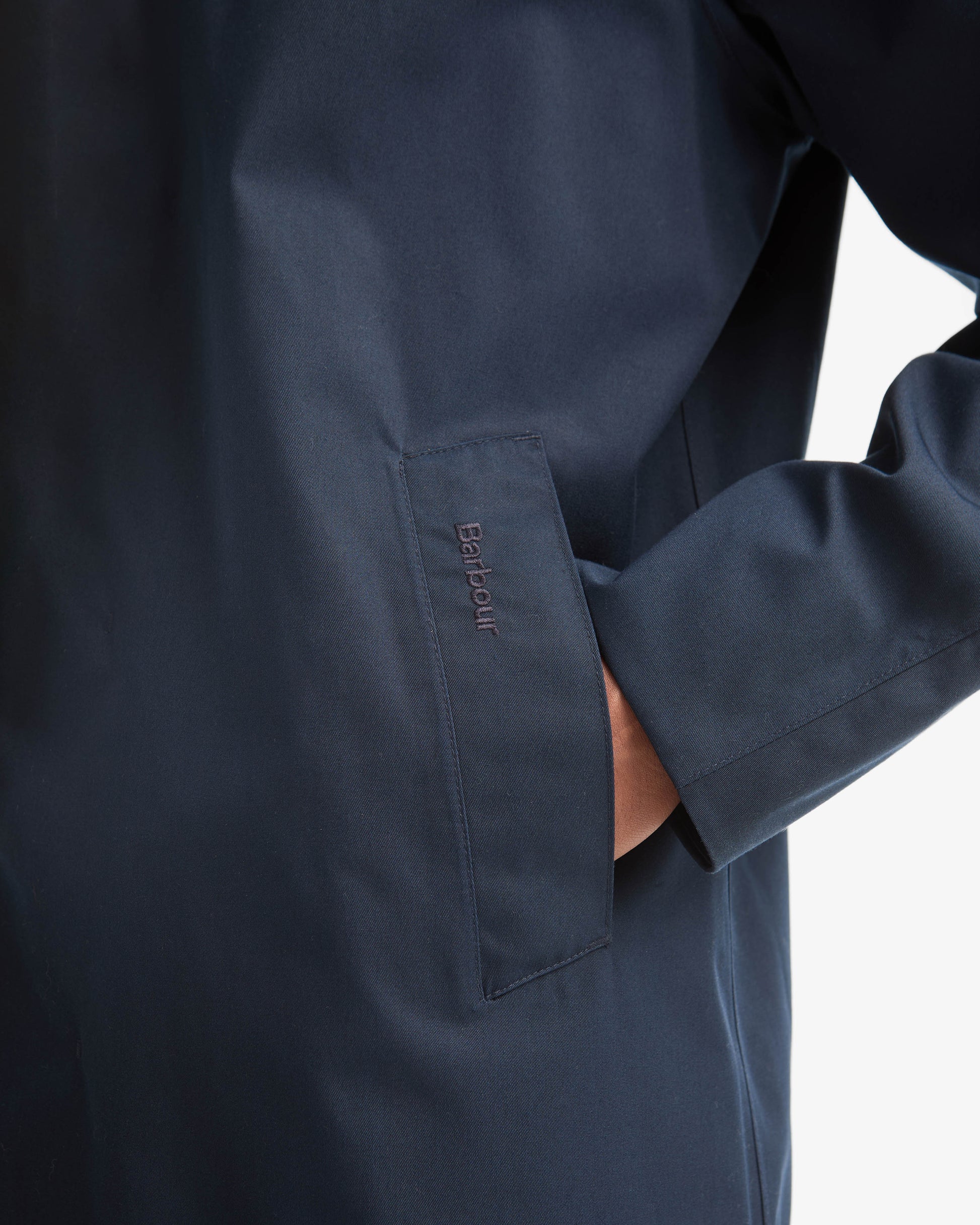 Barbour Lorden Mens Showerproof Mac - Navy | CHO | Designer Mens Coats & Jackets