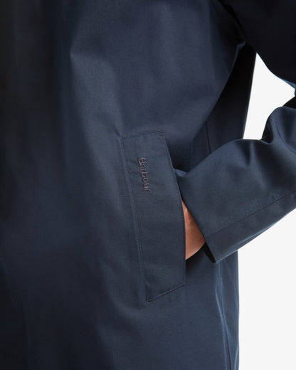 Barbour Lorden Mens Showerproof Mac - Navy | CHO | Designer Mens Coats & Jackets