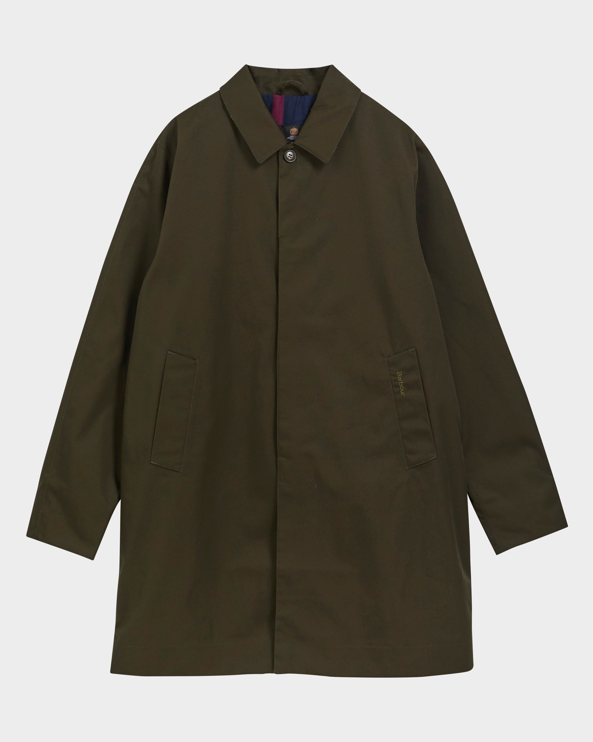 Barbour Lorden Mens Showerproof Mac - Sage | CHO | Designer Mens Coats & Jackets