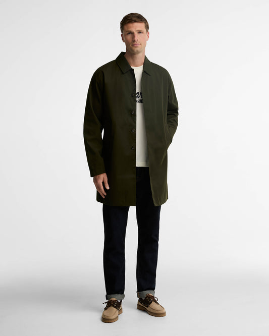 Barbour Lorden Mens Showerproof Mac - Sage | CHO | Designer Mens Coats & Jackets