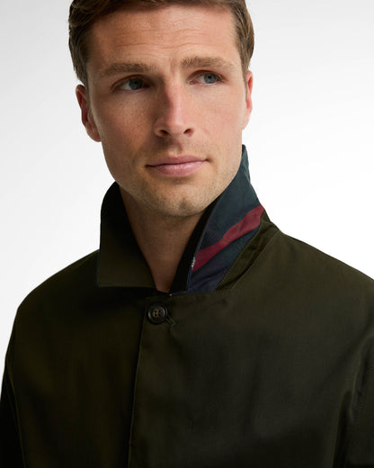 Barbour Lorden Mens Showerproof Mac - Sage | CHO | Designer Mens Coats & Jackets
