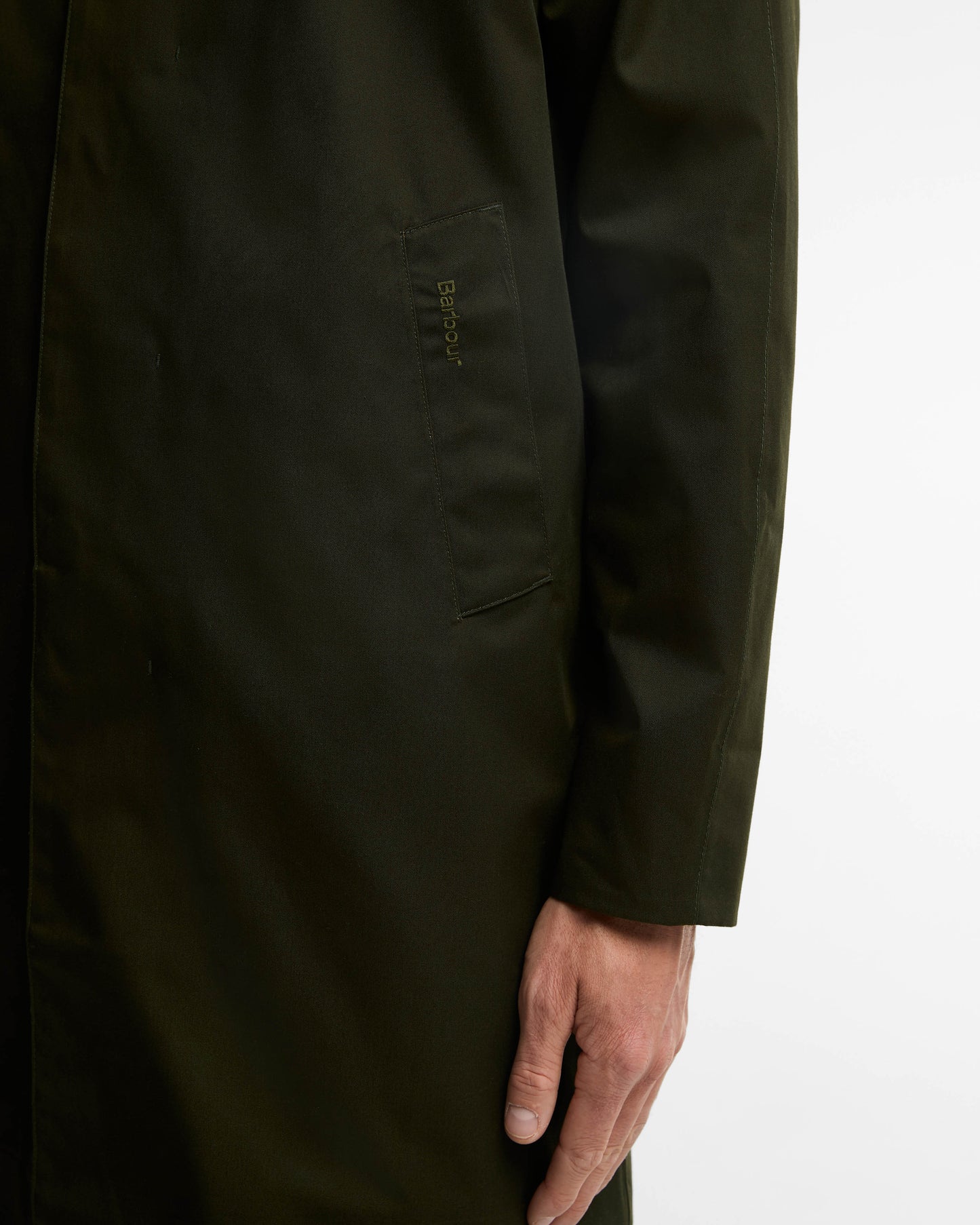 Barbour Lorden Mens Showerproof Mac - Sage | CHO | Designer Mens Coats & Jackets