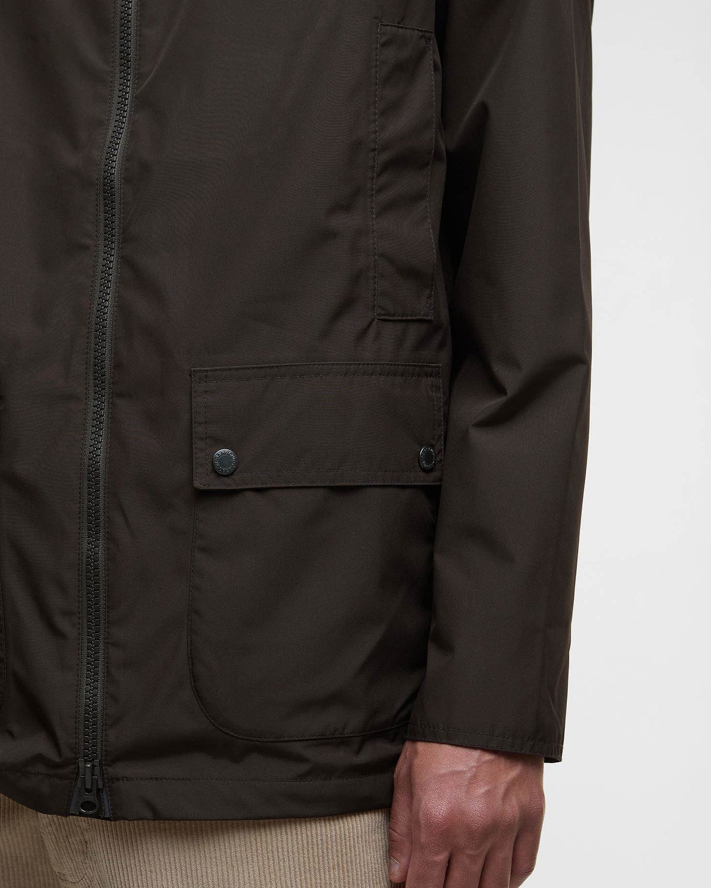Barbour Hooded Domus Mens Waterproof Jacket - Black Oak