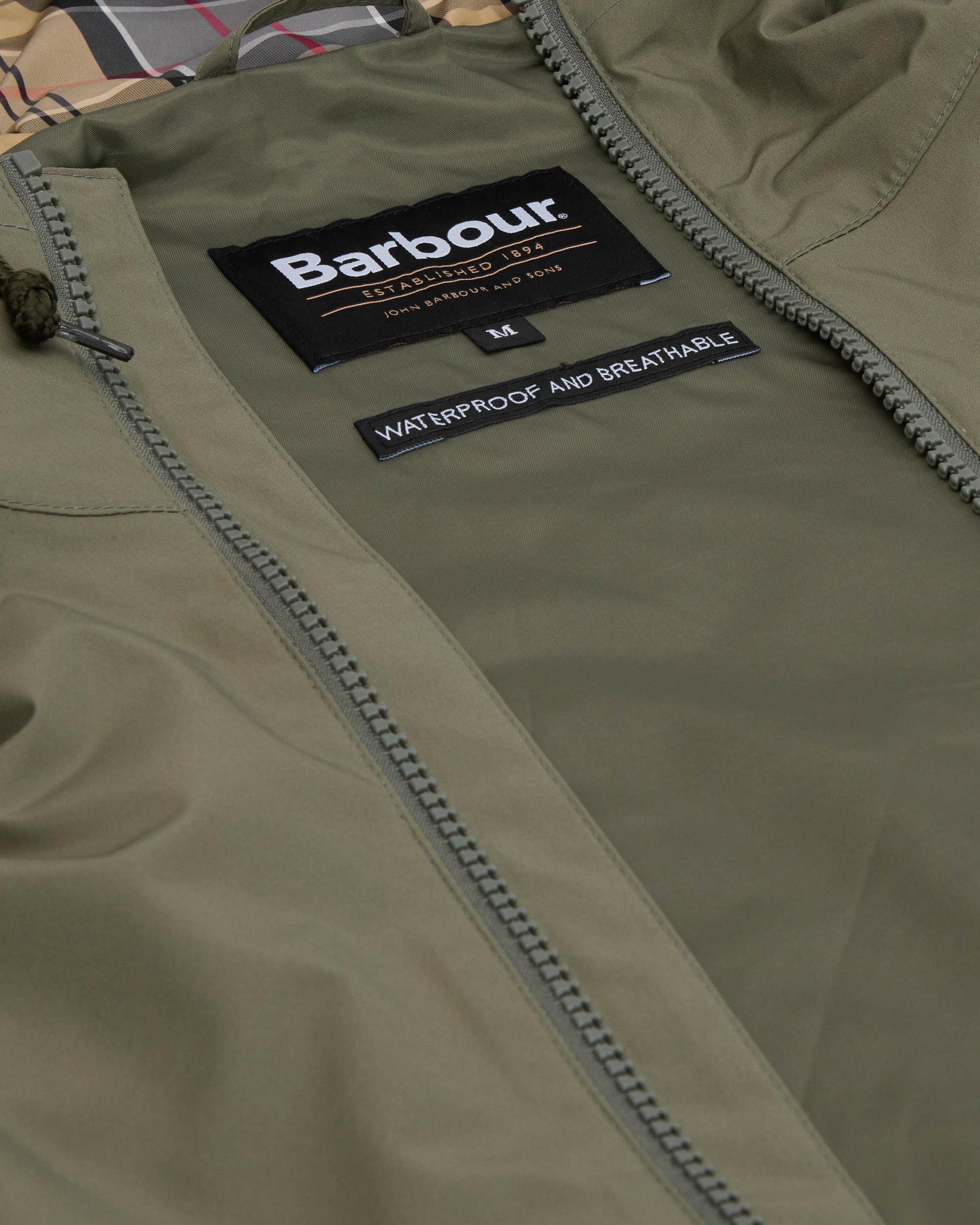 Barbour Hooded Domus Mens Waterproof Jacket - Olive | CHO | Designer Mens Coats & Jackets