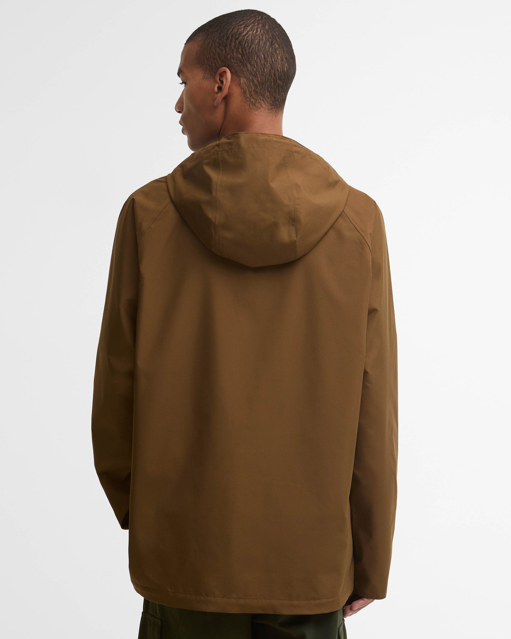Barbour Hooded Domus Mens Waterproof Jacket - Dark Sand | CHO | Designer Mens Coats & Jackets