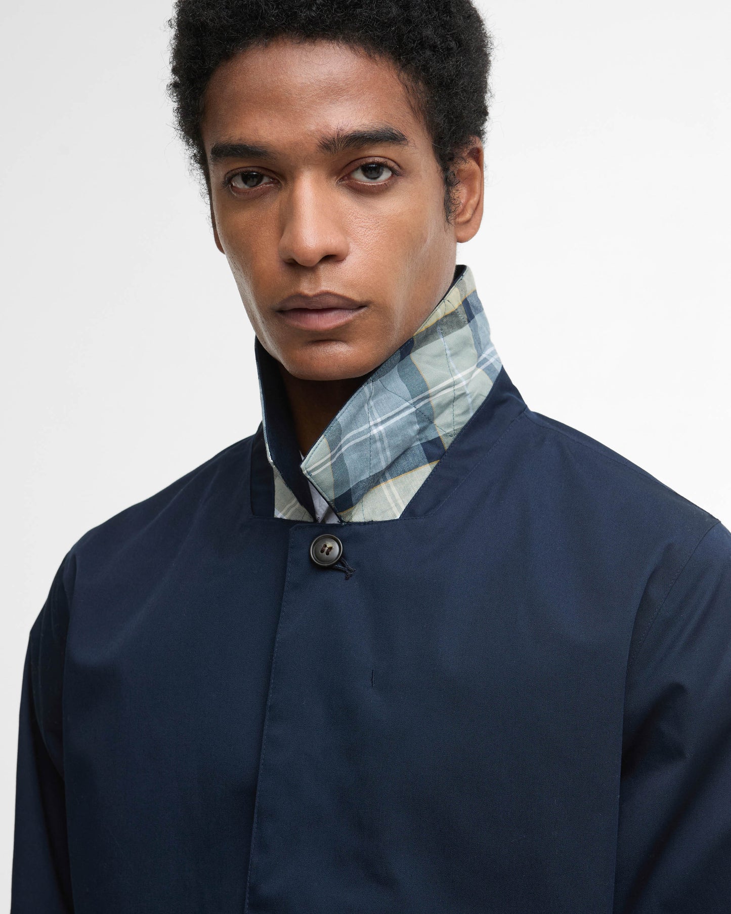 Barbour Short Rokig Mens Waterproof Jacket - Navy/Highland Loch | CHO | Designer Mens Weatherproof Jackets