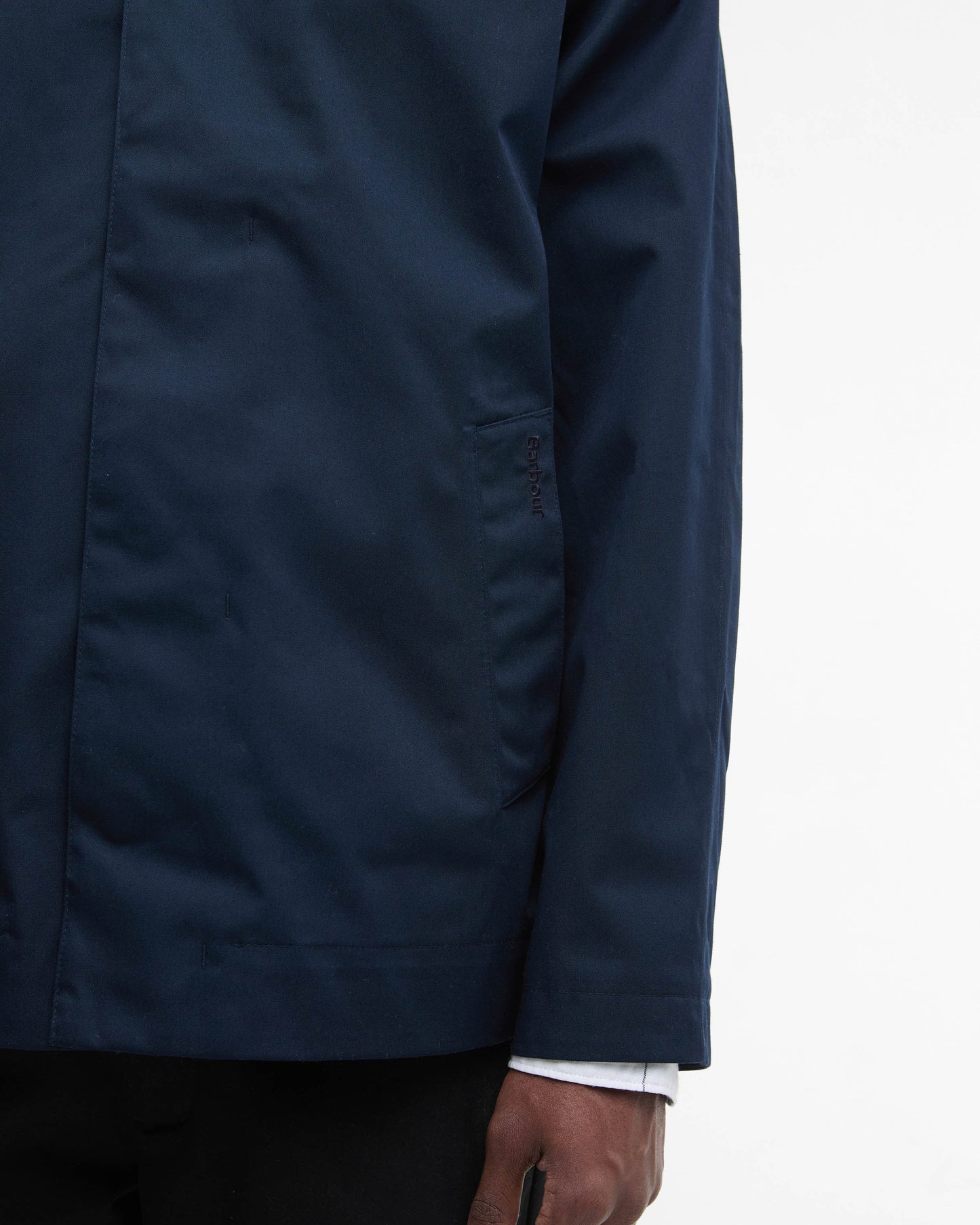 Barbour Short Rokig Mens Waterproof Jacket - Navy/Highland Loch | CHO | Designer Mens Weatherproof Jackets
