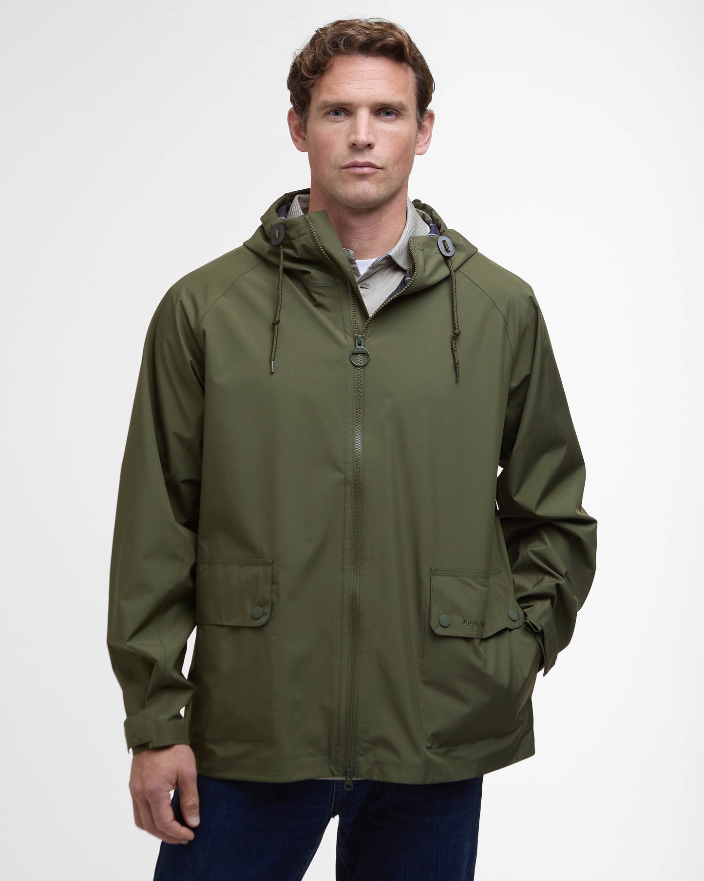 Barbour Trover Mens Waterproof Jacket - Fern | CHO | Designer Mens Weatherproof Jackets