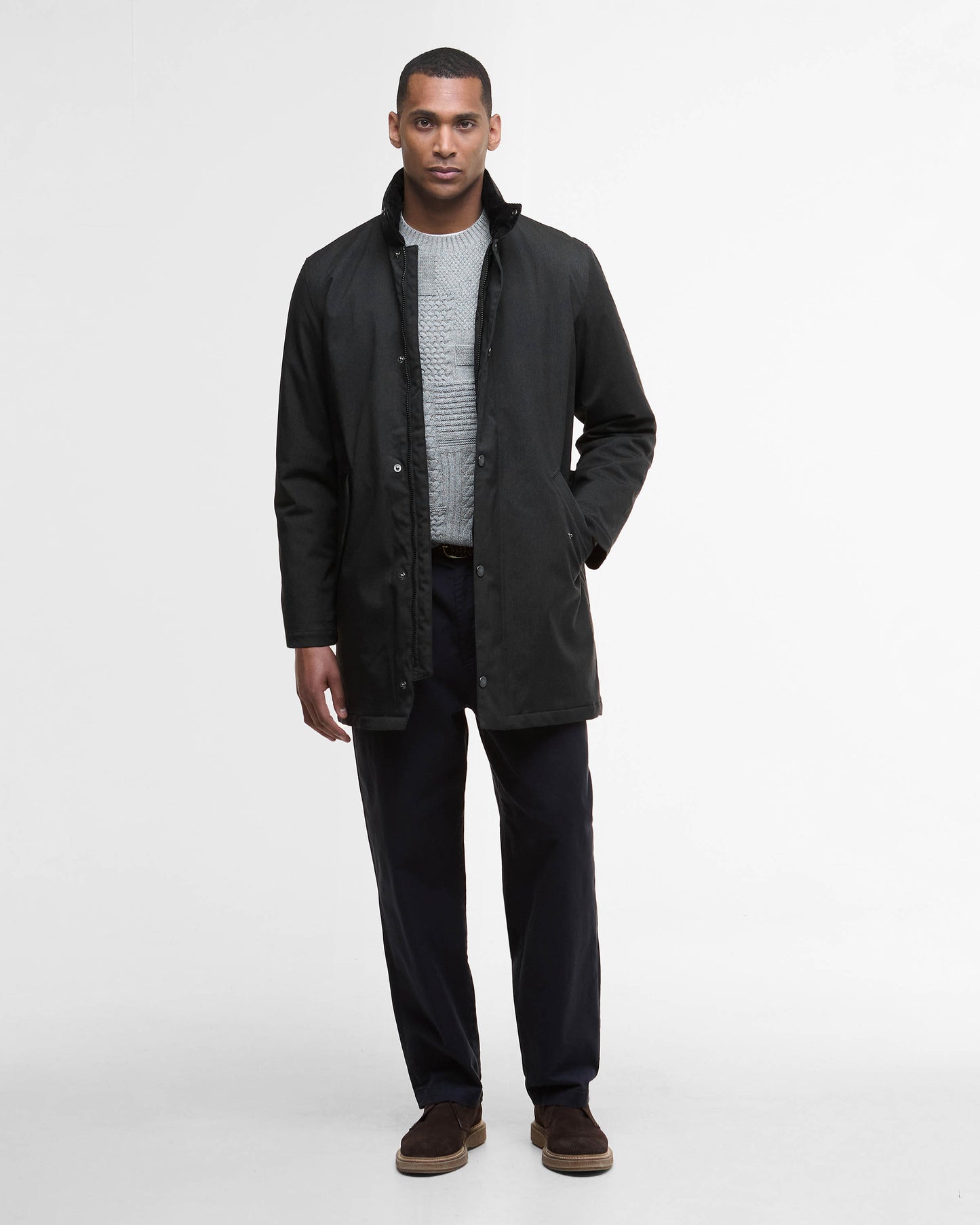 Barbour Winter Powell Mens Waterproof Jacket - Black