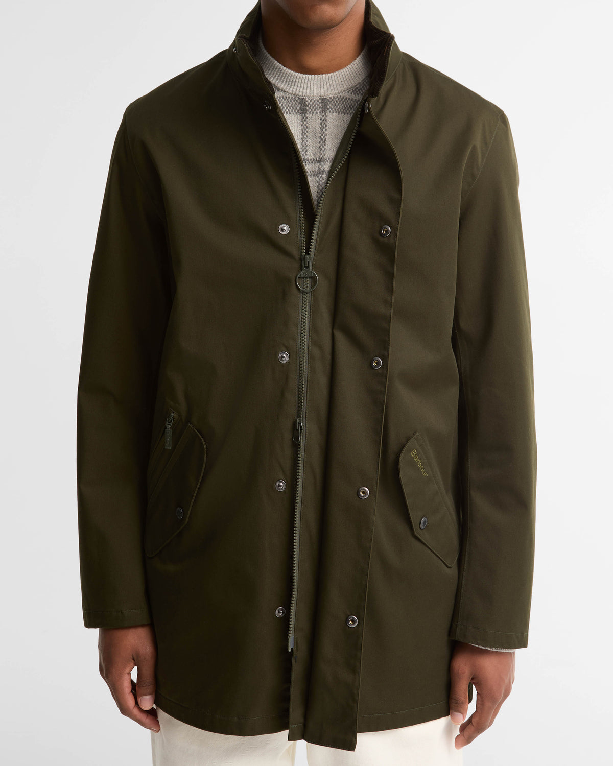 Barbour Chelsea Mens Waterproof Jacket - Sage/Classic | CHO | Designer Mens Coats & Jackets