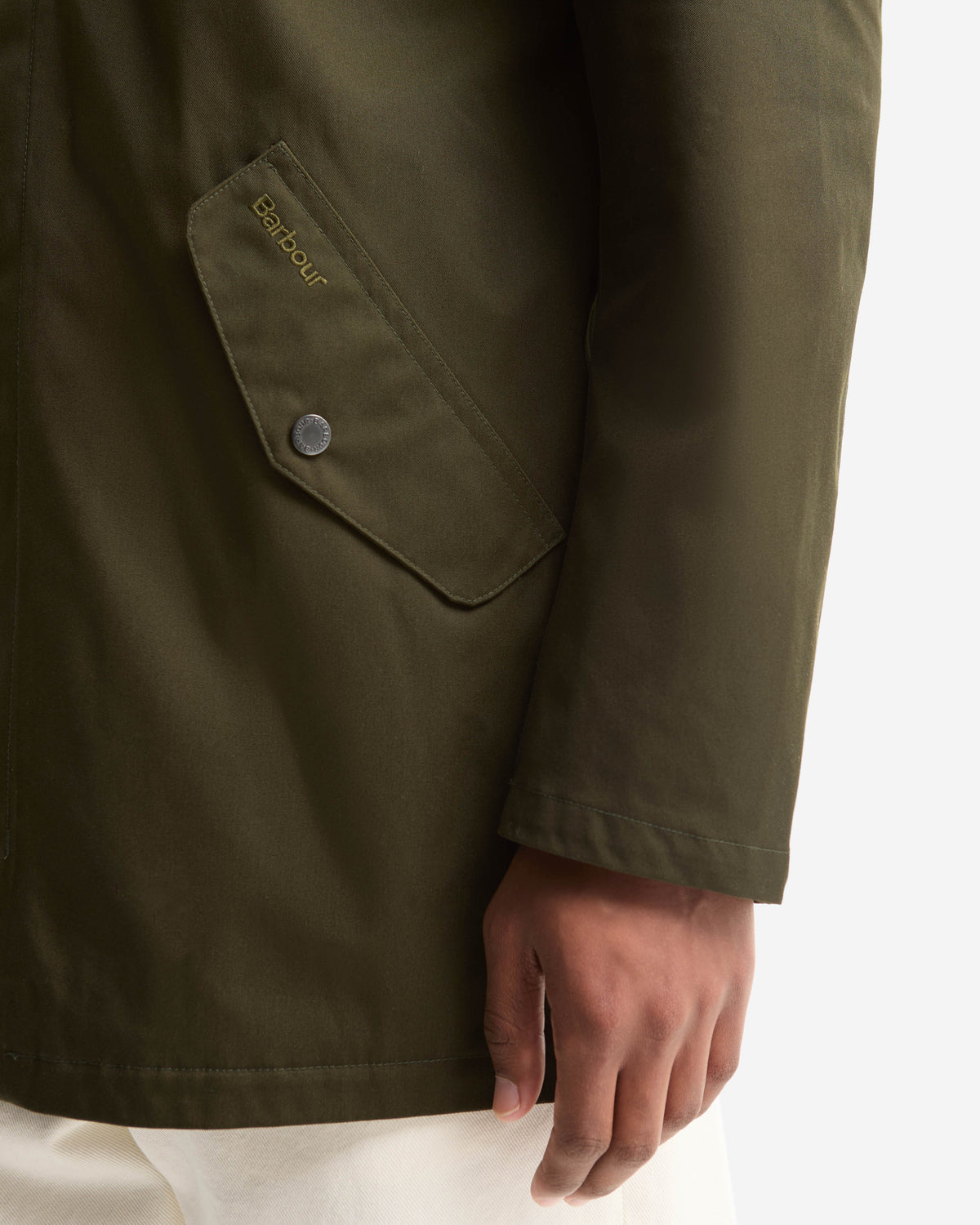 Barbour Chelsea Mens Waterproof Jacket - Sage/Classic | CHO | Designer Mens Coats & Jackets