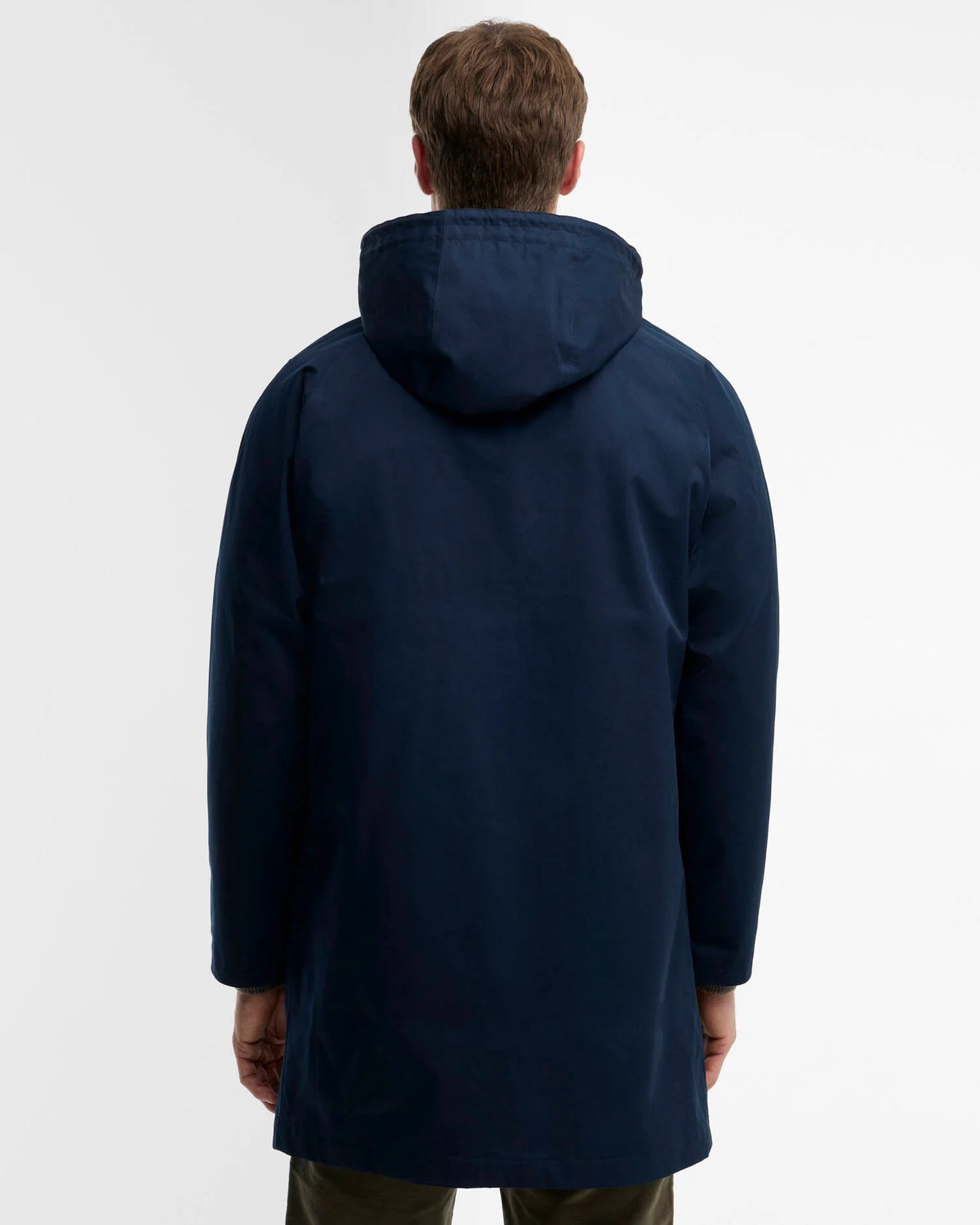 Barbour Lorig Mens Waterproof Mac - Navy, back