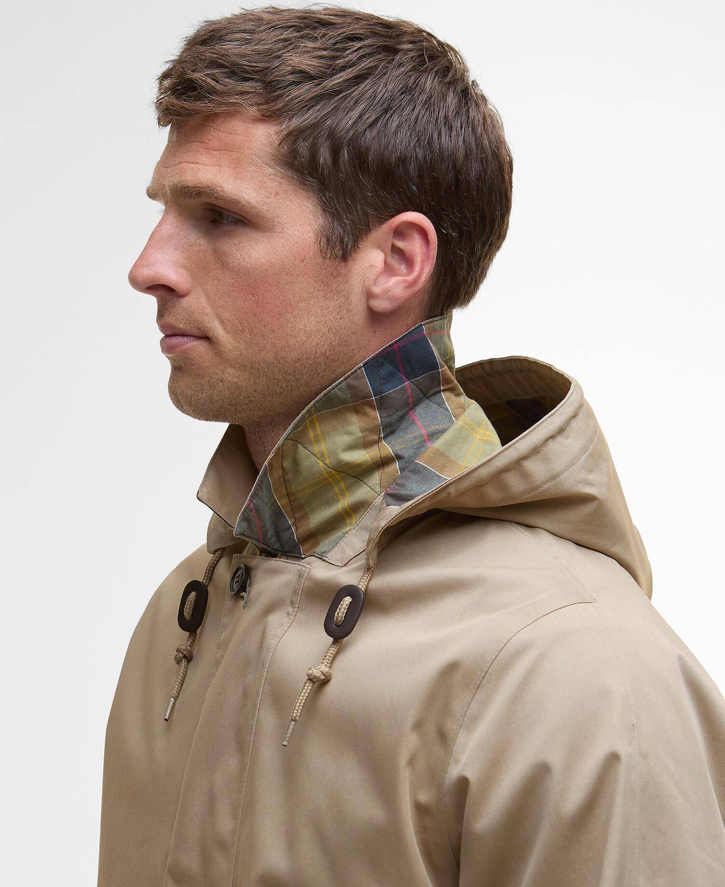 Barbour Lorig Mens Waterproof Mac - Washed Stone