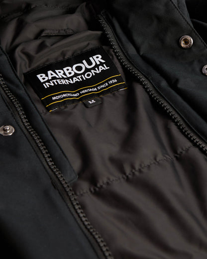 Barbour International Endley Mens Waterproof Jacket - Black | CHO | Designer Mens Waterproof Jackets