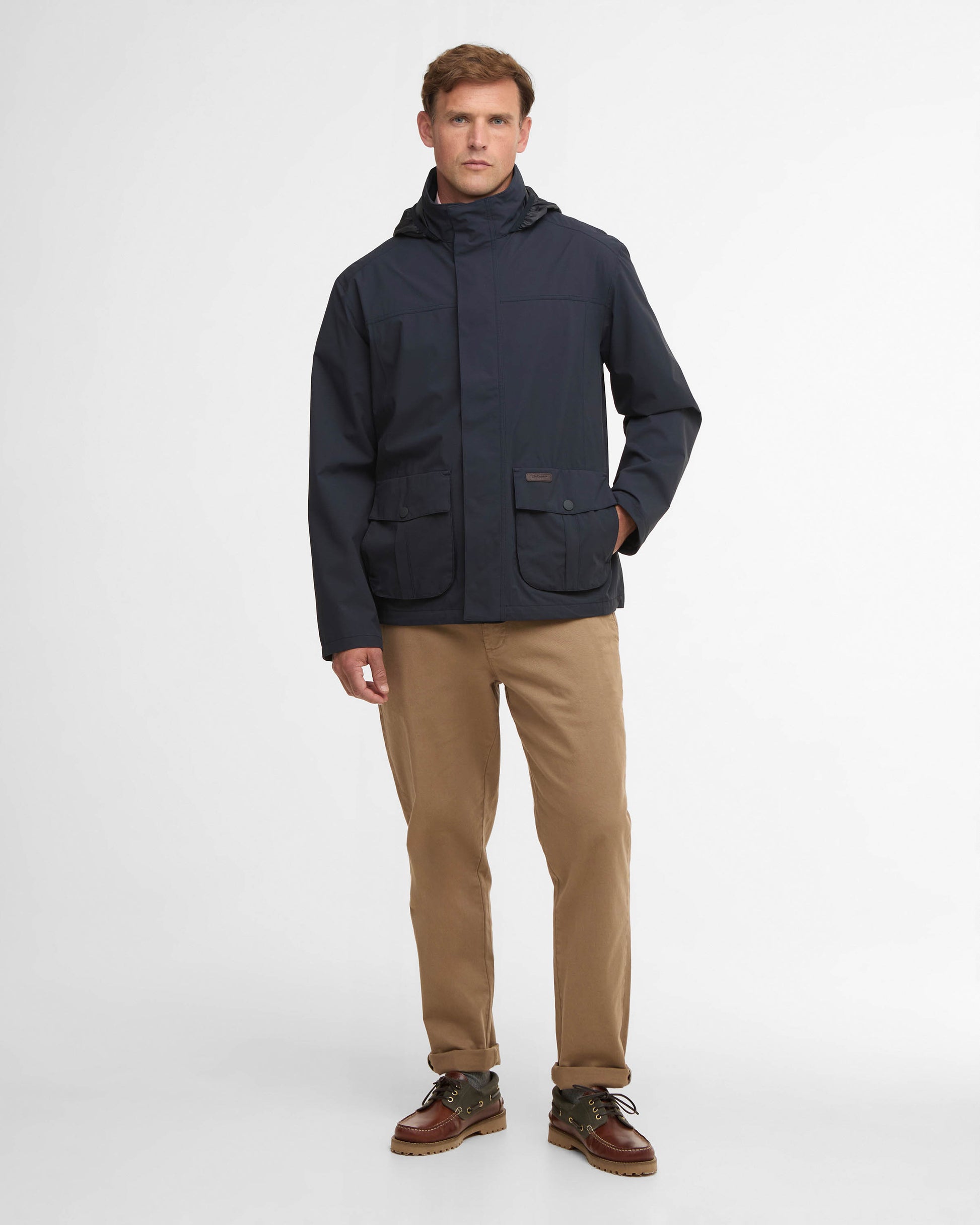 Barbour Sander Mens Waterproof Jacket - Navy | CHO | Designer Mens Weatherproof Jackets