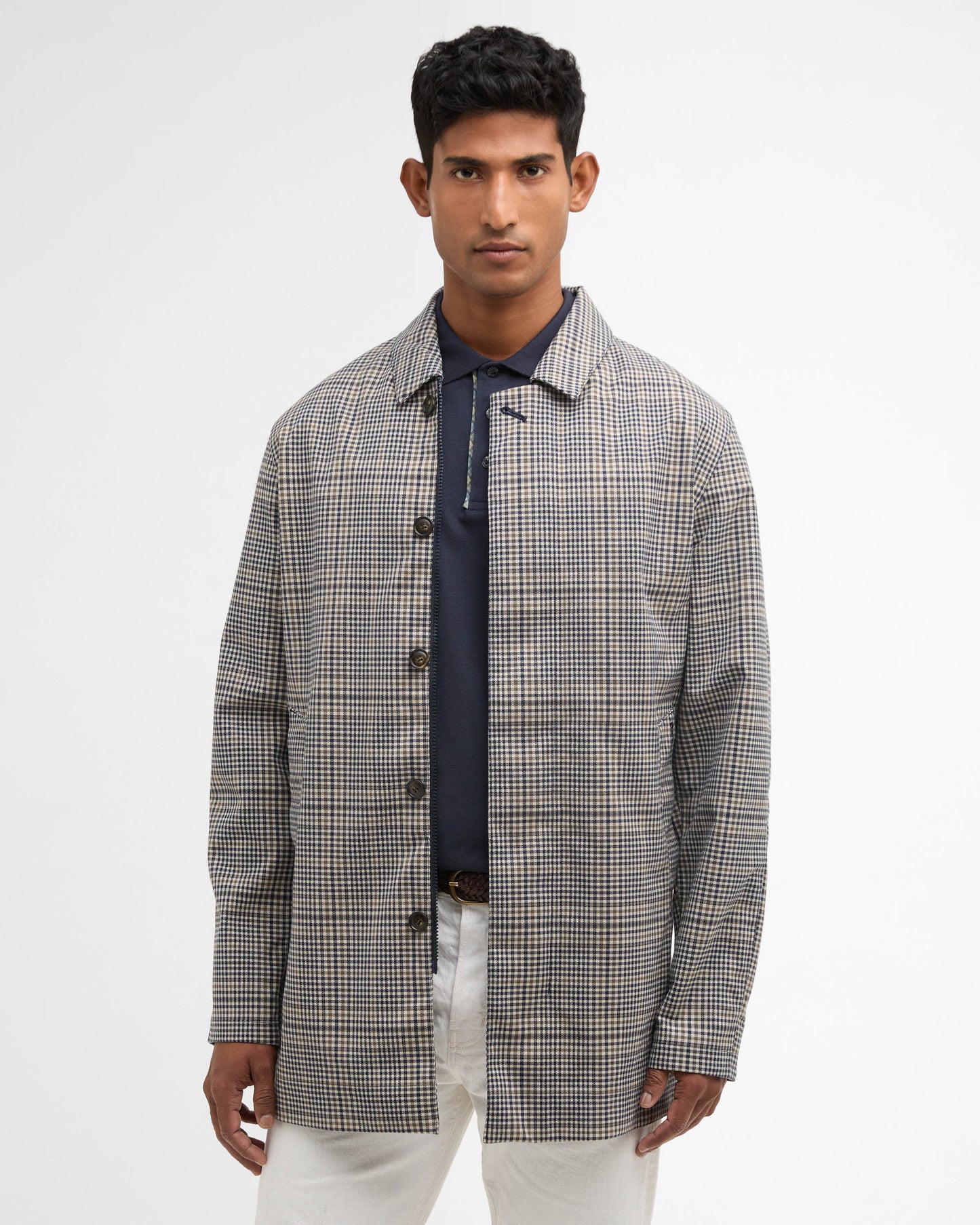 Barbour Check Rokig Mens Waterproof Mac - Highland Heritage Check | CHO | Designer Mens Weatherproof Jackets