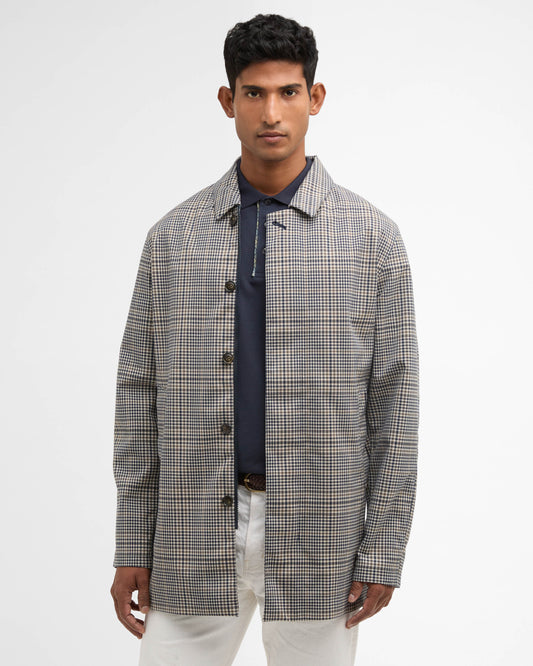 Barbour Check Rokig Mens Waterproof Mac - Highland Heritage Check | CHO | Designer Mens Weatherproof Jackets