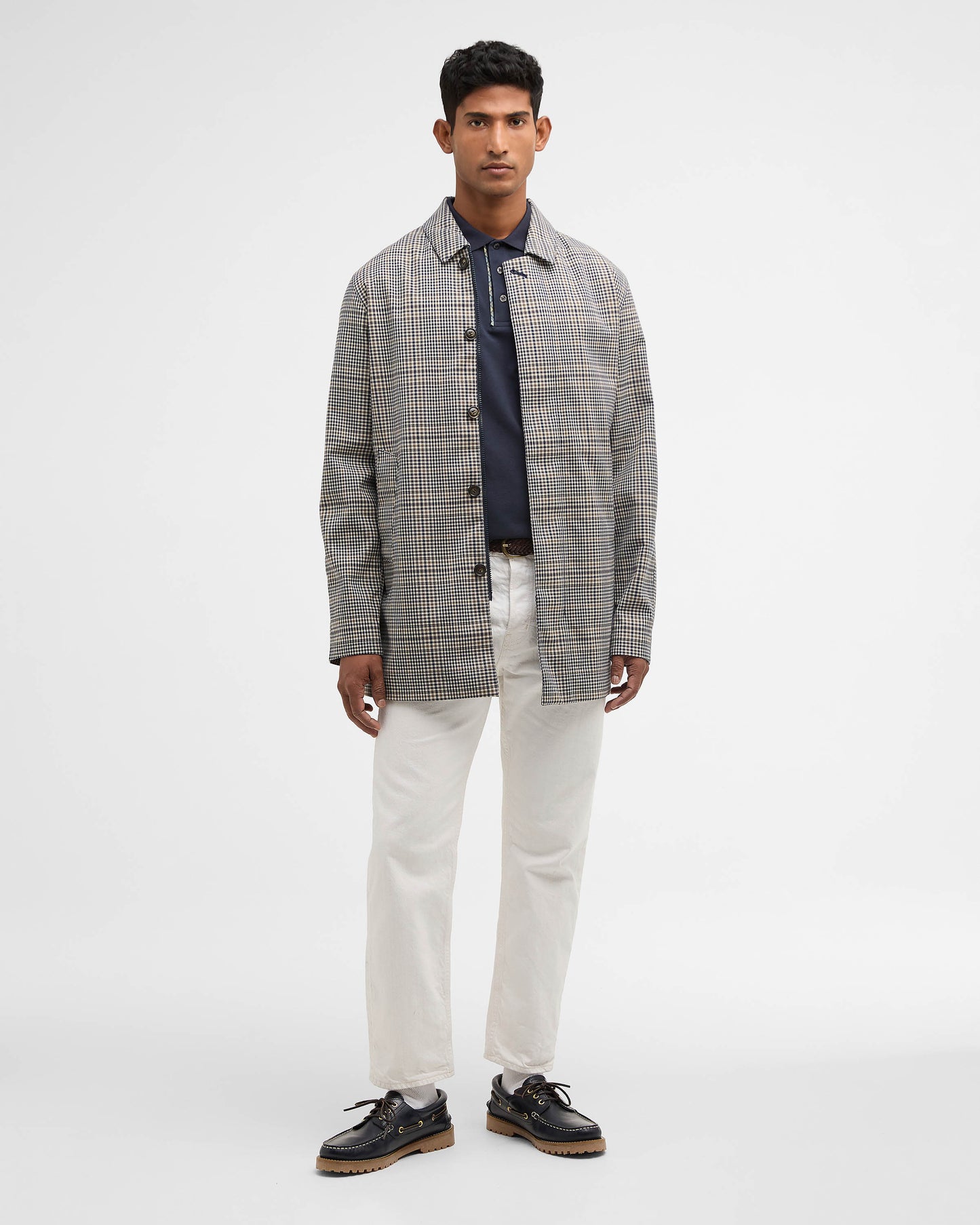 Barbour Check Rokig Mens Waterproof Mac - Highland Heritage Check | CHO | Designer Mens Weatherproof Jackets