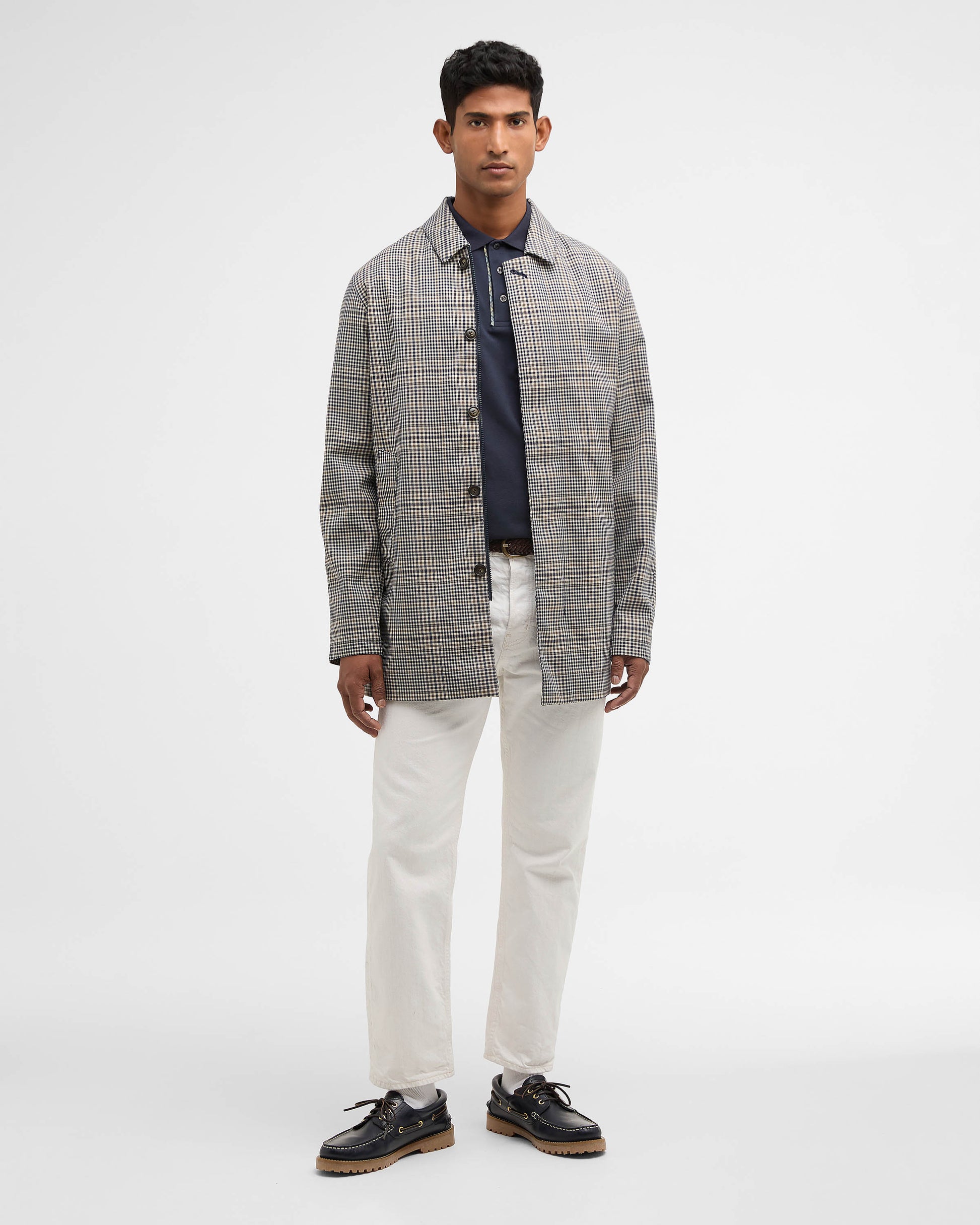 Barbour Check Rokig Mens Waterproof Mac - Highland Heritage Check | CHO | Designer Mens Weatherproof Jackets