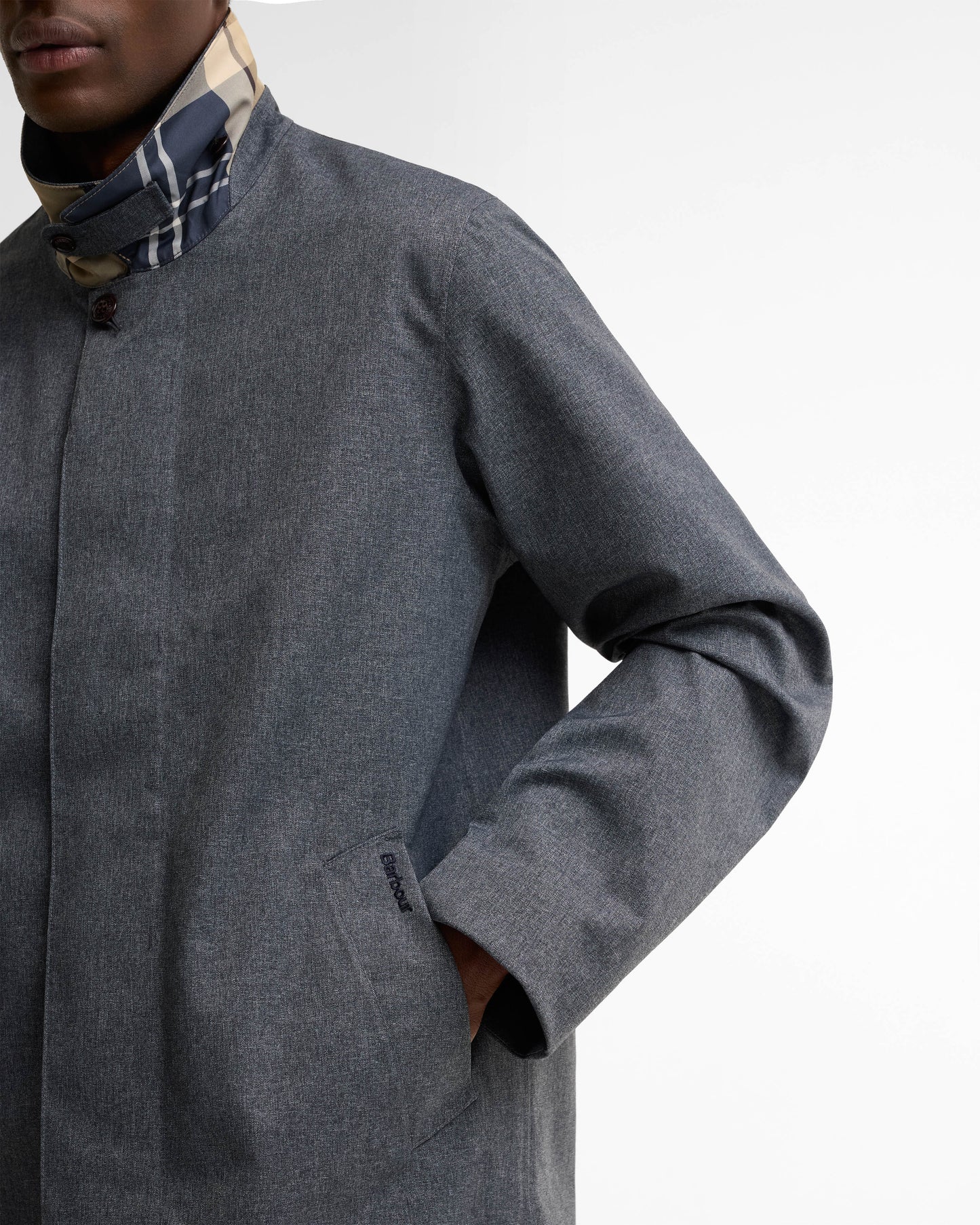 Barbour Alnwick Mens Waterproof Mac - Navy | CHO | Designer Mens Waterproof Jackets
